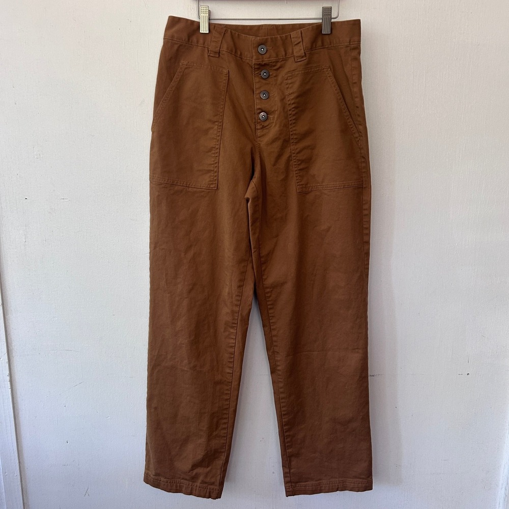 Columbia Utility Pants Womens 10 Brown Button Fly High Rise Gorpcore